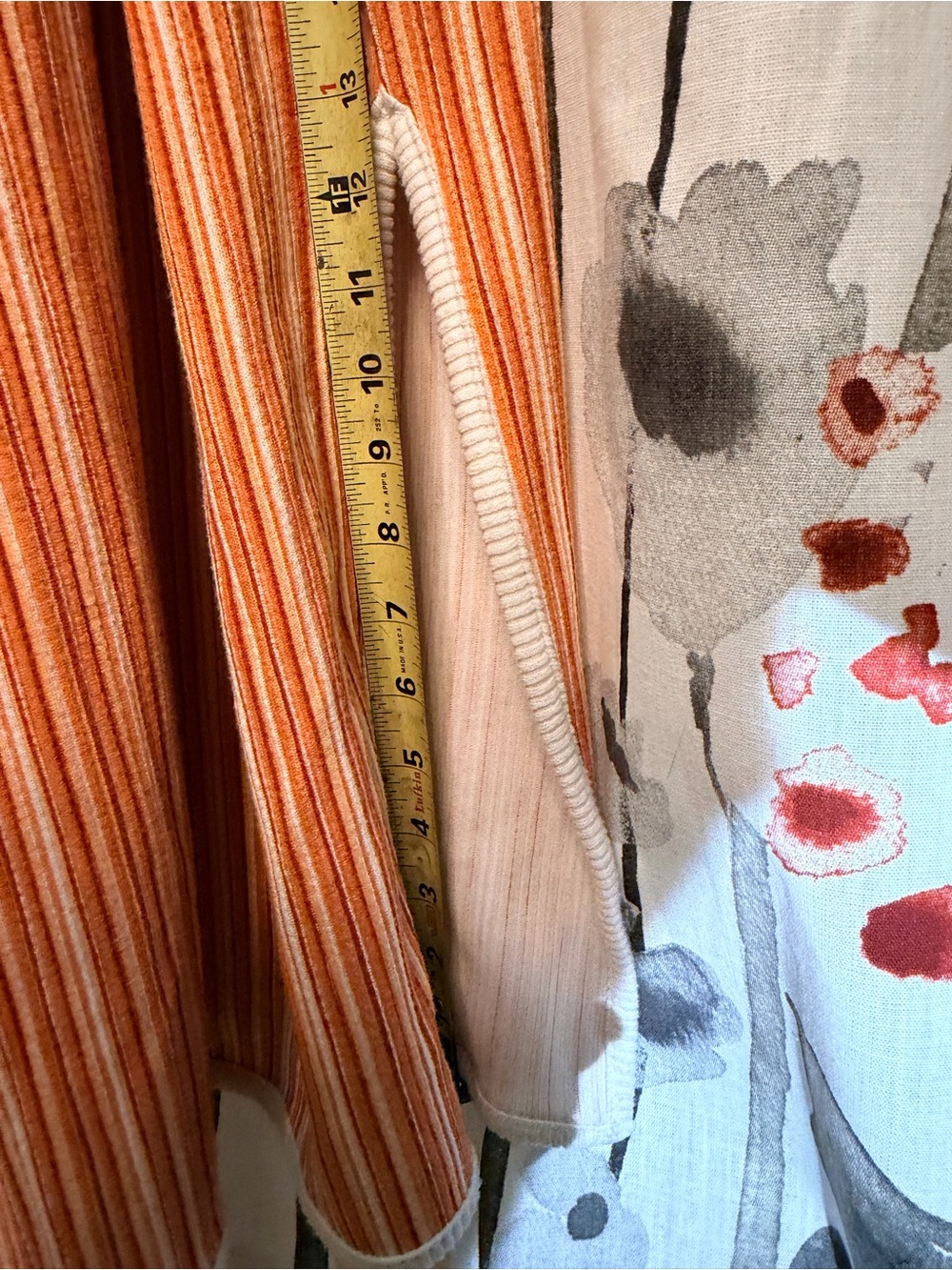Time and Tru Orange Vertical-Stripe Ribbed Maxi Dress - Picture 7 of 8